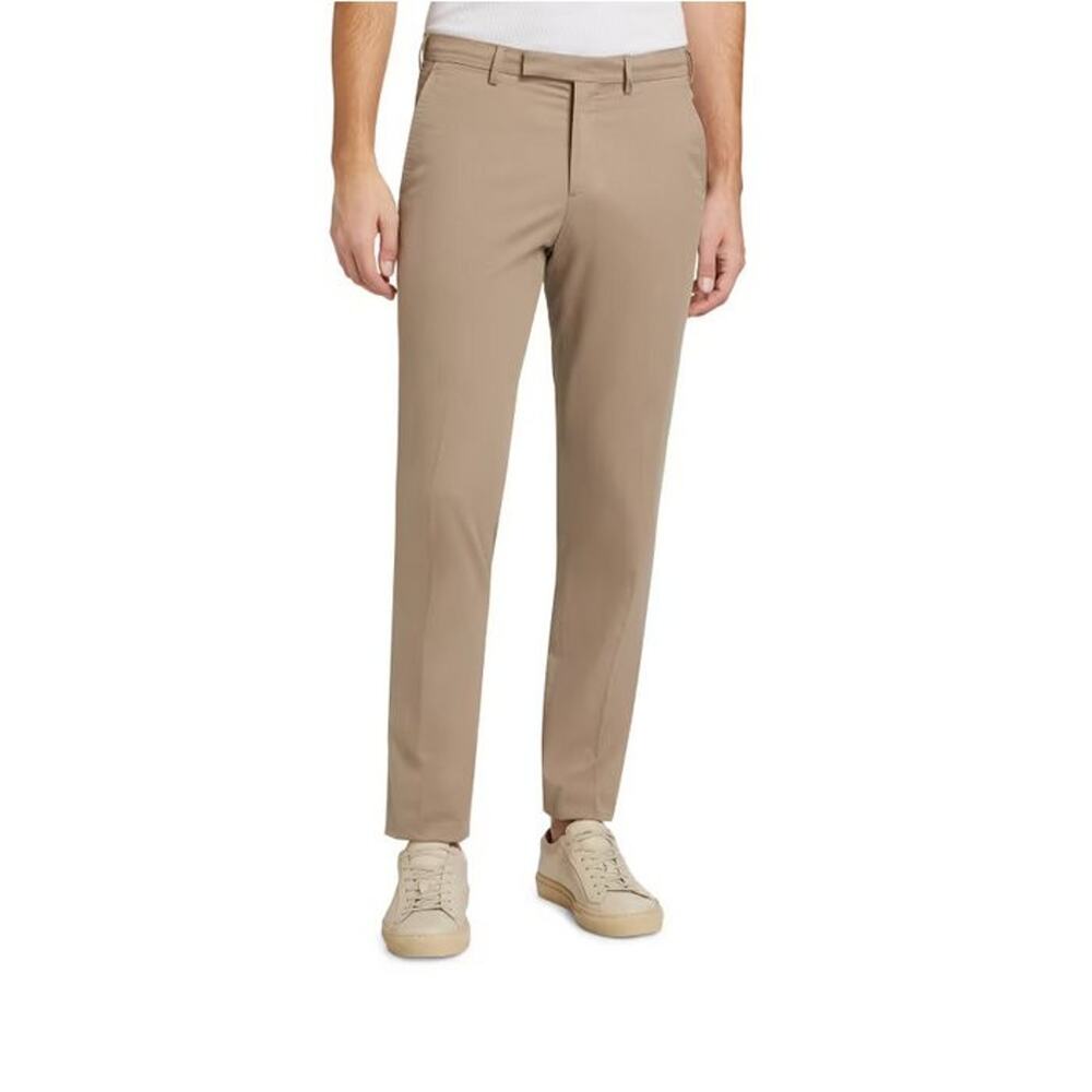 $995 NWT Brett Johnson Beige Cashmere & Cotton Blend Chino Pants Size 58(42)